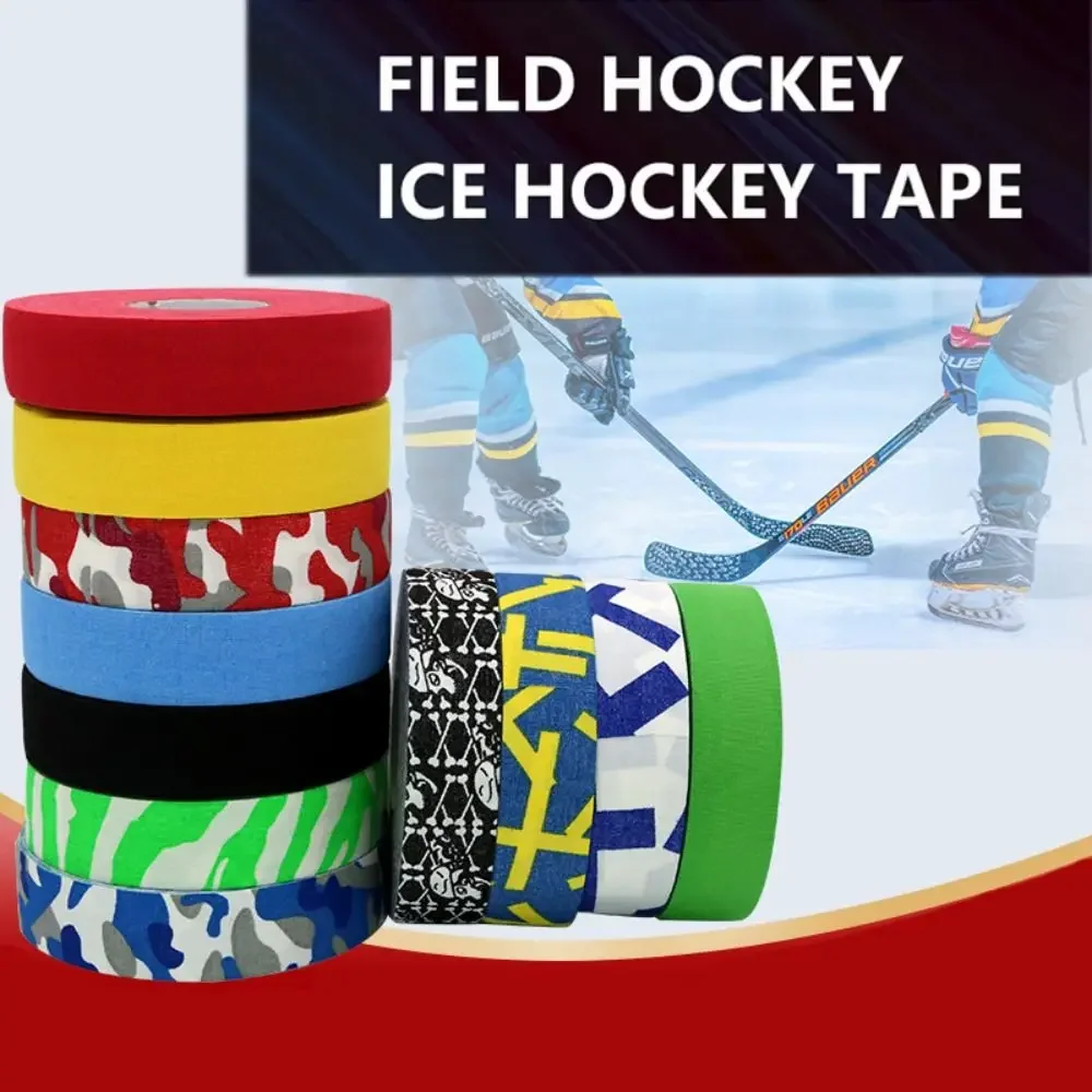 Mehrzweck 2,5 cm * 25 m Eishockey-Griffband, rutschfest, verschleißfest, Hockey-Stick-Band, Polyester, Sport-elastische Bandage Image