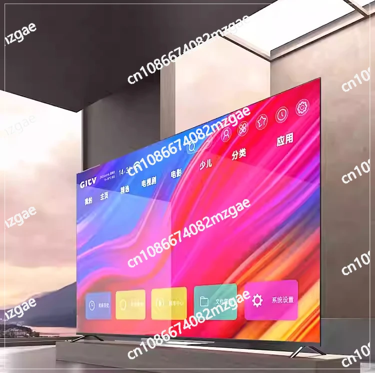 Rahmenloser Vollbildfernseher 50-100 Zoll 120 Netzwerk WLAN75 Fernfeld-Sprachsteuerung 85 HD 4K LCD-Display Image
