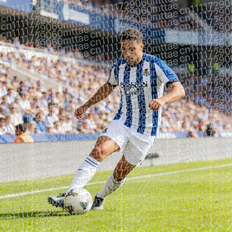 Maillot de football Real Sociedad 2526 domicile et extérieur, t-shirt imprimé 3D confortable, identique pour adultes et enfants