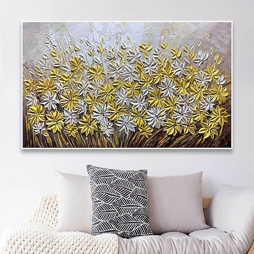 Handgefertigt Ölgemälde Handgemalte Vertikal Abstrakt Floral / Botanisch Modern Ohne Innenrahmen (ohne Rahmen) Image