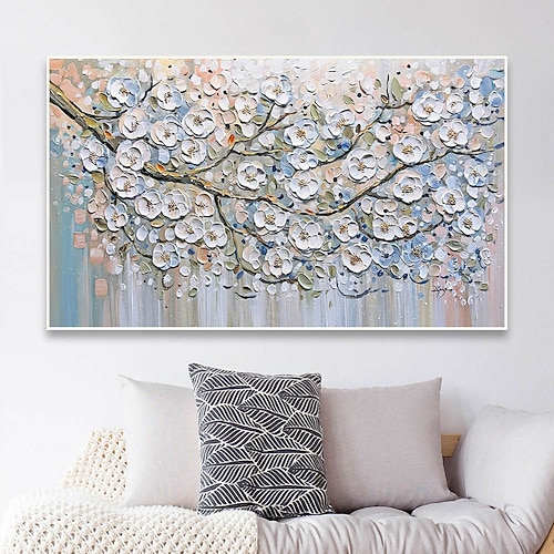 Handgefertigt Ölgemälde Handgemalte Vertikal Abstrakt Floral / Botanisch Modern Ohne Innenrahmen (ohne Rahmen) Image