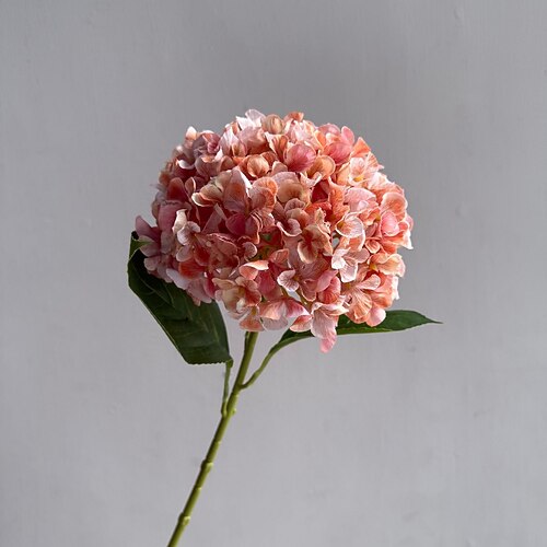 1 künstliche Hortensienblüte, 66 cm – realistische Seidenhortensie für Heimdekoration, Hochzeitsarrangements, Fotohintergrund, künstliche Blumen Image