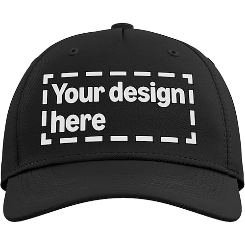 Individuell gestaltbare Baseballkappe mit personalisiertem Logo, Text und Foto für Damen und Herren, verstellbare Snapback-Truckerkappe, DIY-Design für deine eigene Dad-Cap Image