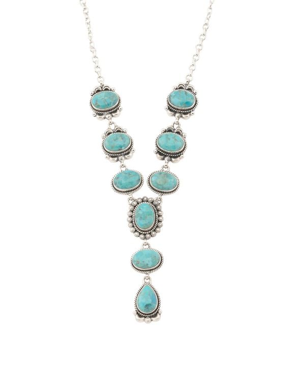 Sterling Y Necklace - Blue - Tj Maxx Necklaces