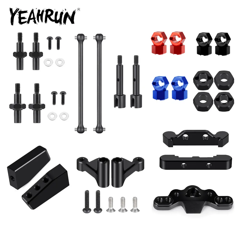 YEAHRUN Alu-Legierung Servo-Befestigungshalter Sechskantadapter Stahl CVD für LOSI 1/16 Mini-B 2WD 1/18 Mini-T 2.0 RC Buggy Truck Upgrade-Teil Image
