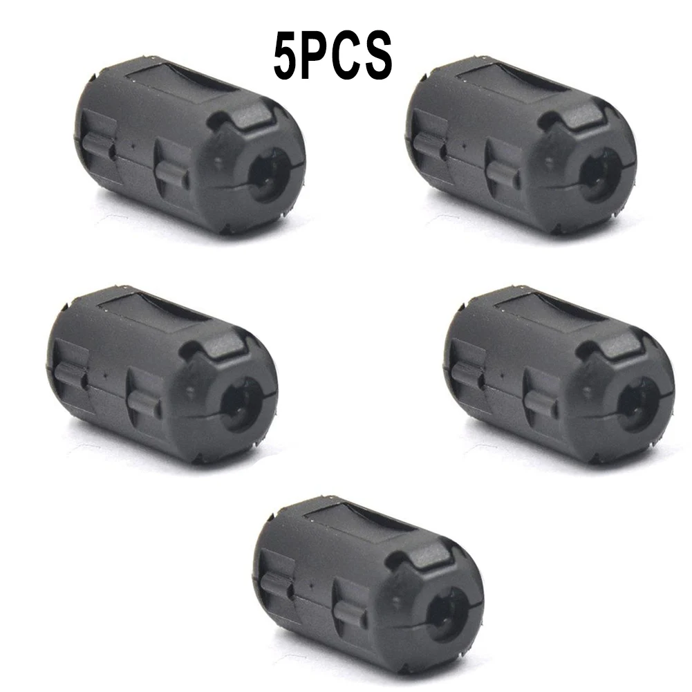 2/5 stücke 5mm Ferrit kern Schnur Ring Choke Perle rfi emi Rausch unterdrückung Filter für Netz kabel USB-Kabel Antenne Audio-Kabel Image