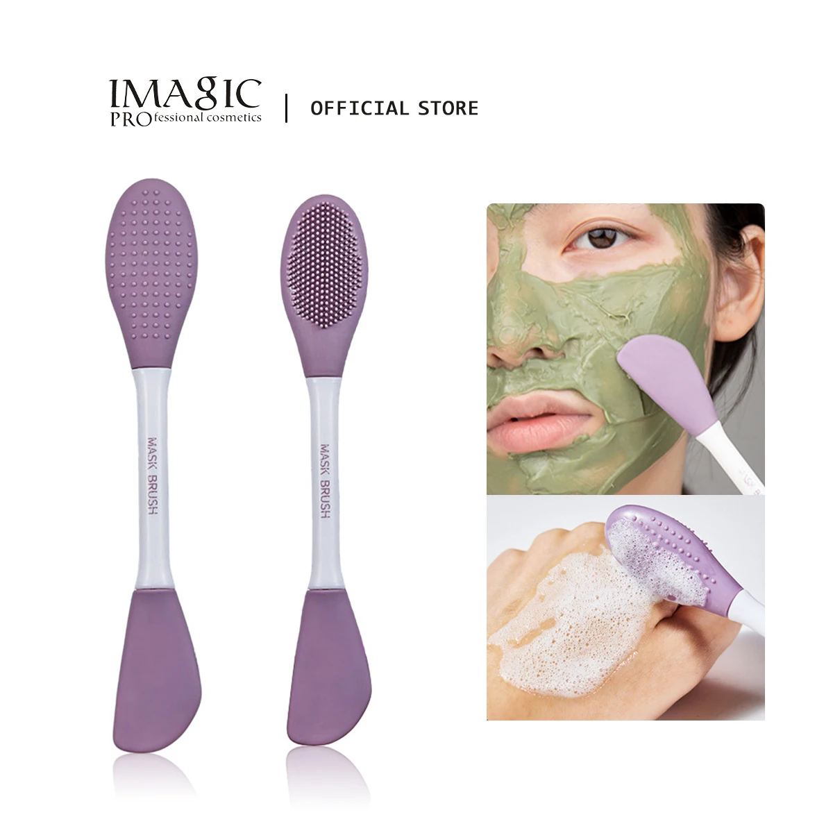 IMAGIC Silikon-Gesichtsreinigungs- und Maskenbürste, 2-in-1, Gesichtspflege, Peeling, Peeling, Poren, Mitesser, Tiefenreinigungswerkzeuge Image