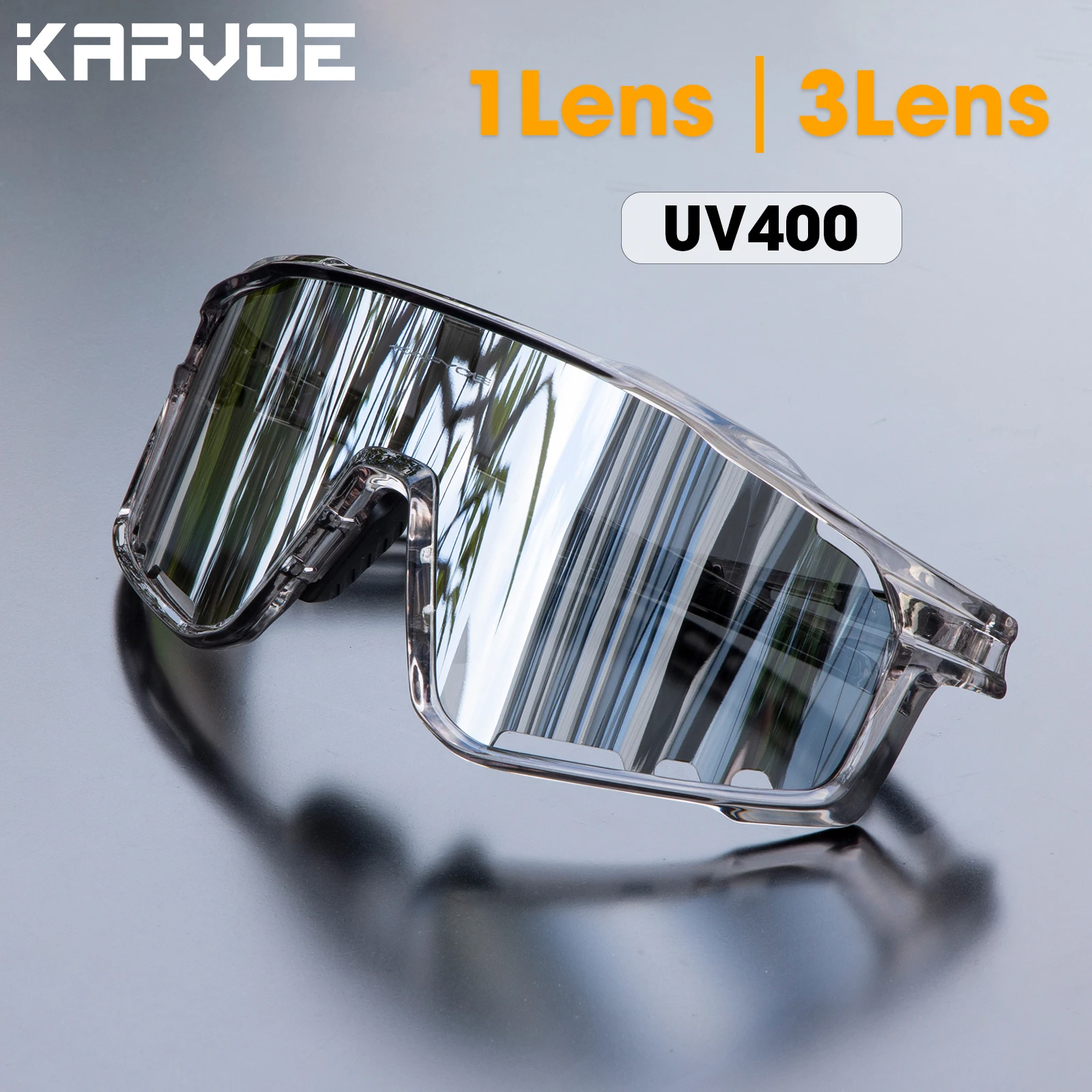 Kapvoe Neue Fahrrad Sport Männer Frauen Outdoor Straße Gläser Berg Radfahren Sonnenbrille UV400 Radfahren Eyewea Reiten HiKing Gläser Image