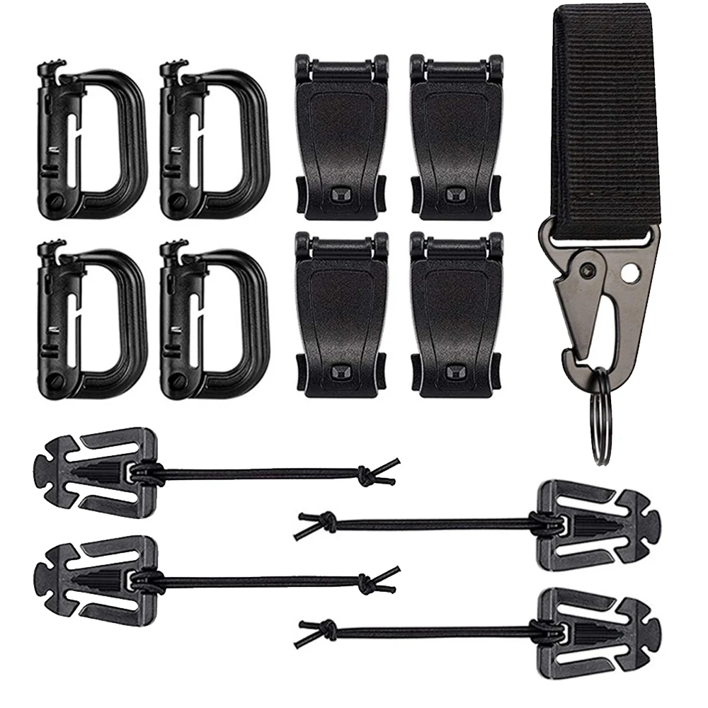 Molle Zubehör-Set mit 13 Outdoor-taktischen Rucksäcken, Weste, Bund, Verriegelungsausrüstung, Netzunterstützung, elastische Schnalle, Jagdzubehör Image