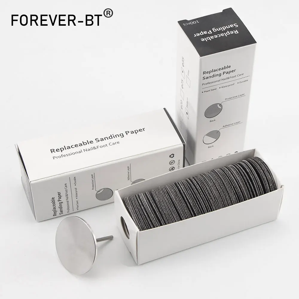 35MM Austauschbare Schleifpapier Pediküre Werkzeuge Maniküre Pediküre 3/32'' Disk Fuß Abgestorbene Haut Entfernen Schleifpapier Disc Düse Image