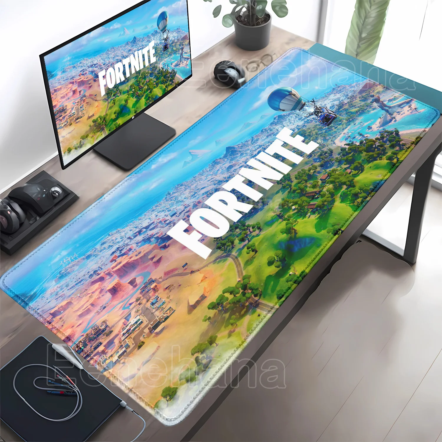 F-F-Fortnite Mauspad Anime Xxl HD-Druck Computer Rutschfeste Gaming Bürozubehör Mousepad Gamer Pc Spiel Overlock Schreibtischunterlage Image