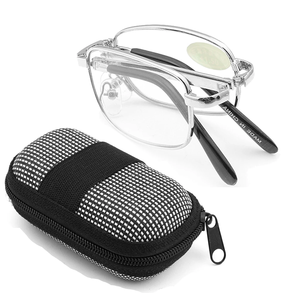 Retro Design Lesebrille Männer Frauen Falt brille Brille Rahmen Silber Metall Brille 1,0 1,5 2,0 2,5 3,0 4 Image