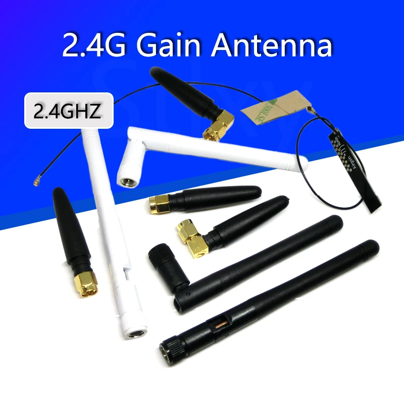 3dBi 2,4 GHz WIFI-Antenne SMA-Stecker Router Bluetooth-Antennen Drahtloses Modul 2,4 g Antena Externe Antenne RP-SMA-J Feder Image