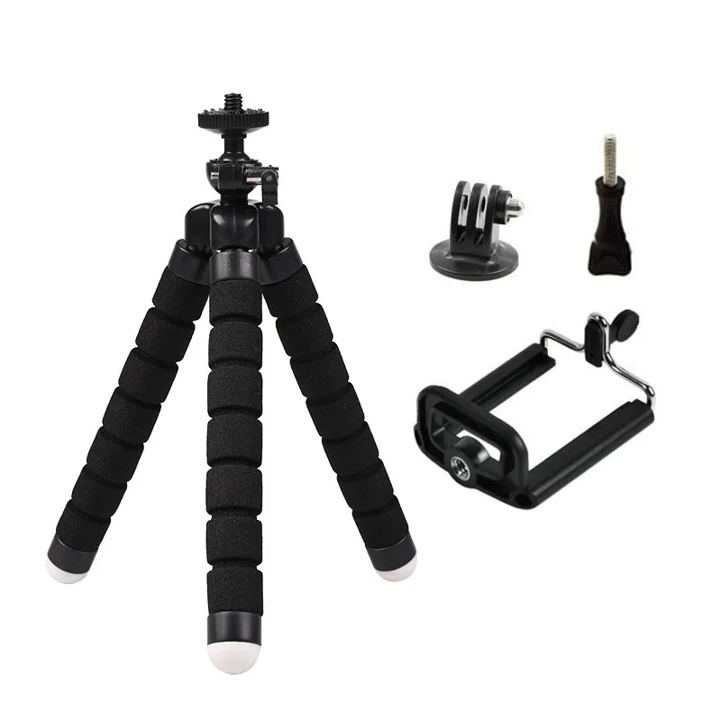 Stative für Gopro Hero 12 11 10 9 8 7 Schwarz MAX Flexibles Mini-Oktopus-Stativzubehör Go Pro 6 5 YI Eken SJCAM DBPOWER AKASO Image