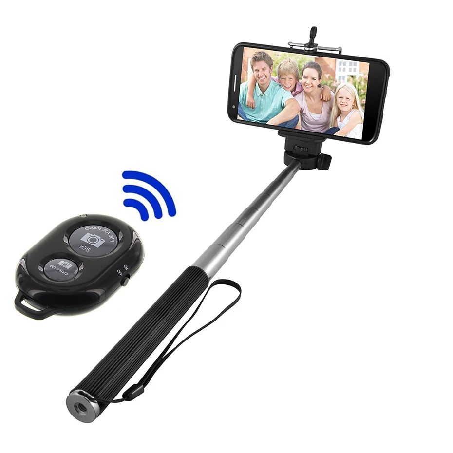 Selfie Sticks Bluetooth-kompatibel Stick Fernbedienung Auslöser Einbeinstativ Selfie Stick Stativ für Smartphone Image