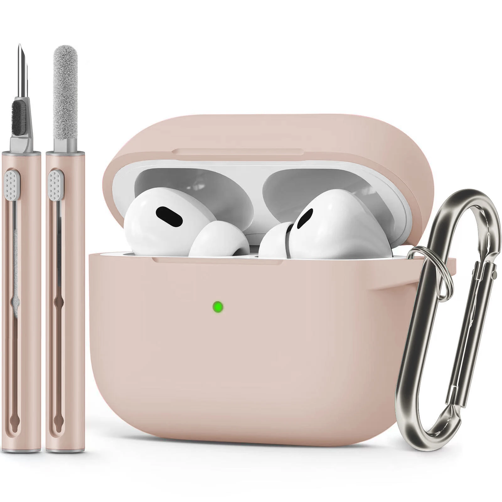 AirPods Pro Schutzhülle mit Reinigungsset, weiche Silikon-Schutzhülle für Apple AirPod Pro 2./1. Generation, Hülle für Damen und Herren Image