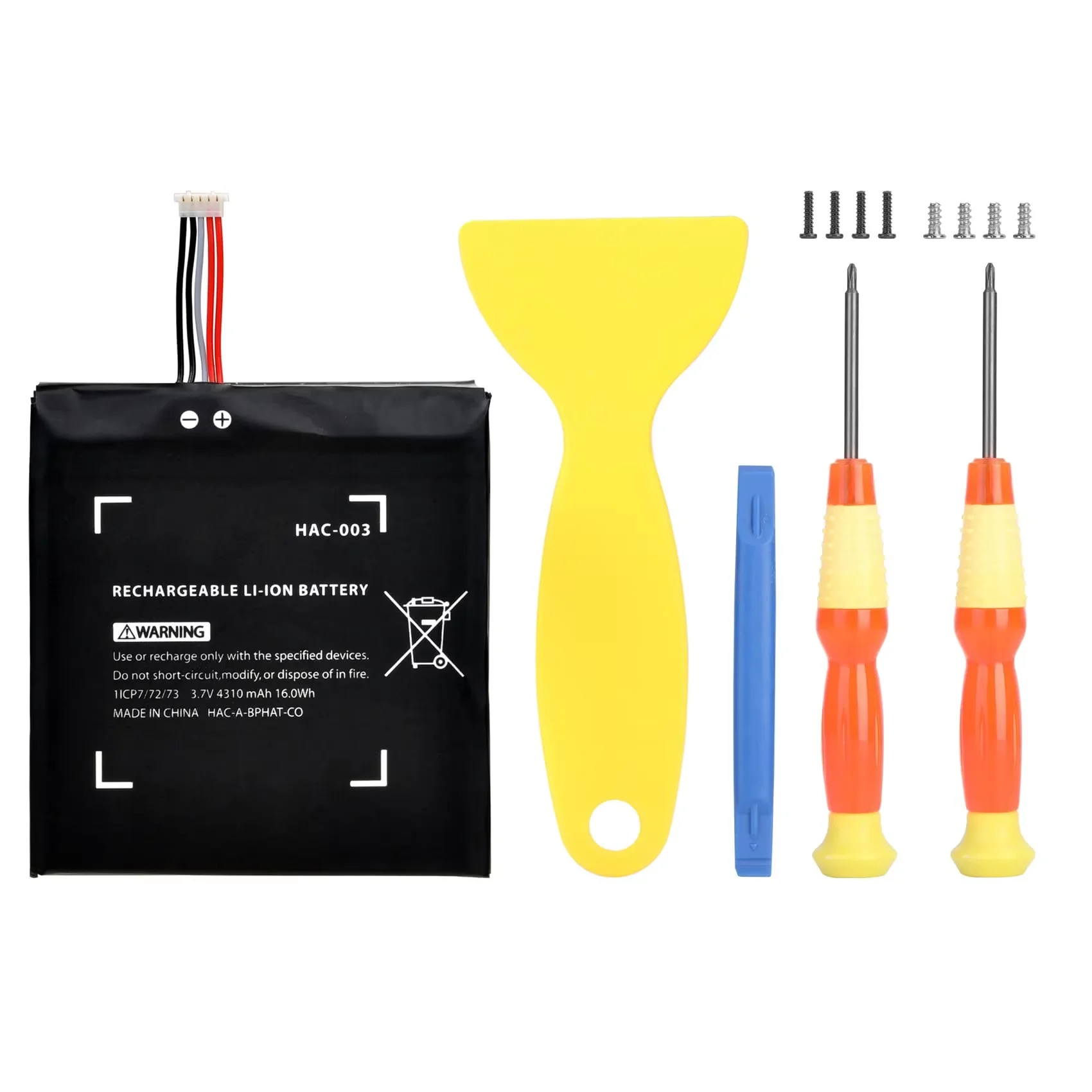HAC-003 Nintendo Switch Ersatzakku, 4310 mAh Lithiumbatterie für Nintendo Switch 2017 Spielekonsole mit Entfernungswerkzeug-Set Image