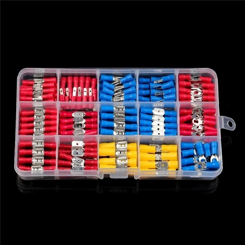 140/280PCS verschiedene weibliche männliche Crimp Spaten Terminal Drahtverbinder Set mit Box Image