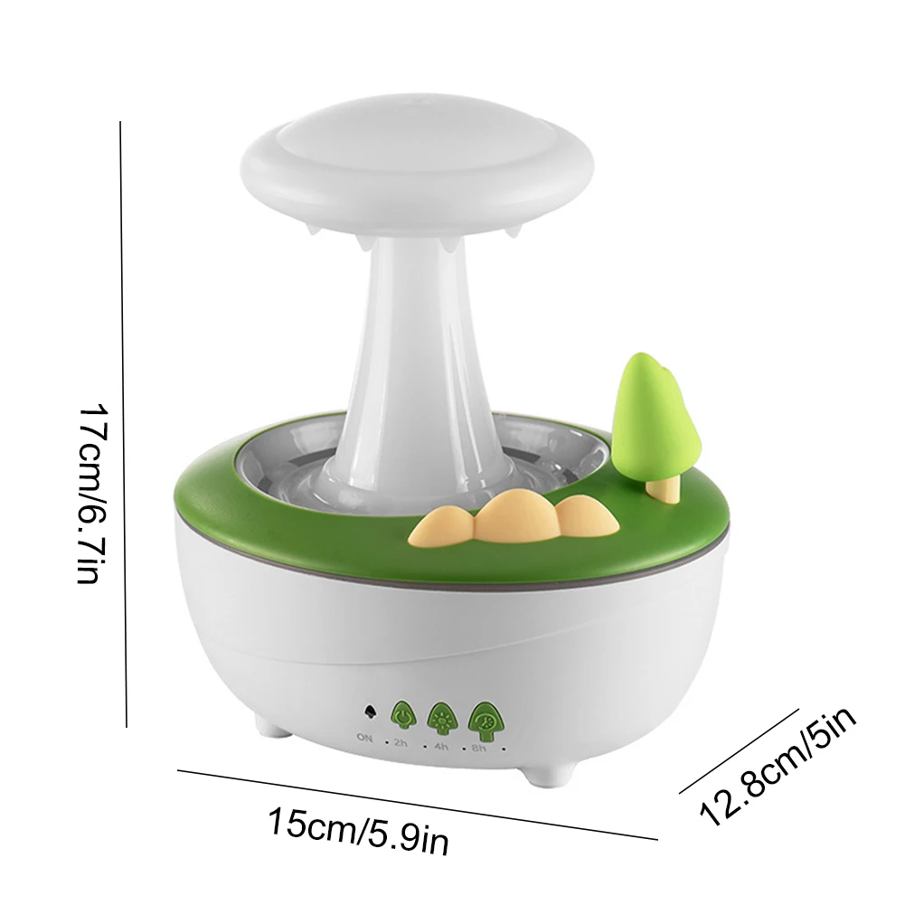 Niedlicher drehbarer Wassertropf-Diffusor, Luftbefeuchter, Aromatherapie-Diffusor für ätherische Öle, bunter Nachtlicht-Luftbefeuchter für Zuhause, Geschenk Image