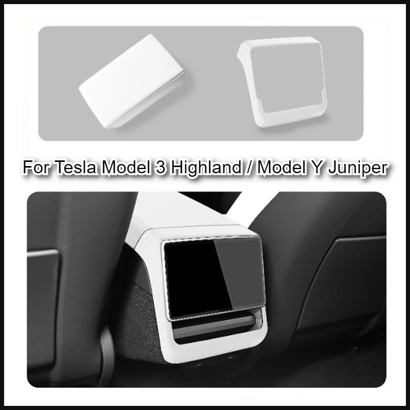 Rückseitenbildschirmrahmen für Tesla Model 3 Y Highland Juniper 2025 Klimaanlagen-Schutzabdeckung Armlehnenbox-Abdeckung Zubehör Image