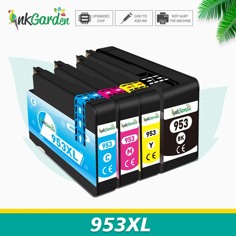 InkGarden 953XL Tintenpatronen für HP 953 953 XL, kompatibel mit HP Officejet Pro 7720 7730 7740 8710 8715 8718 8720 Drucker Image