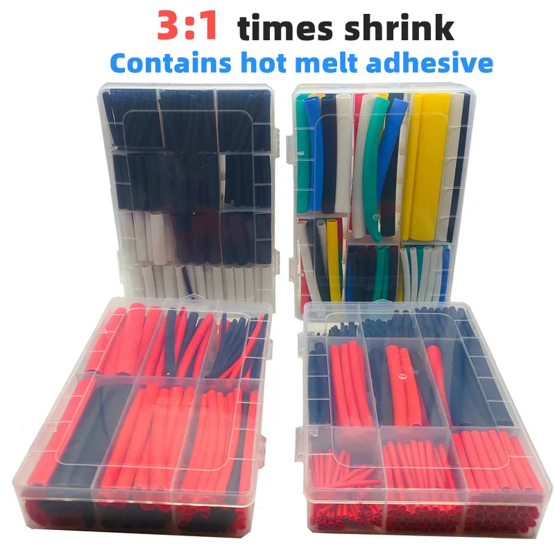 3:1 Schrumpfschlauch, elektrischer Anschlusskabel, mit Thermoretraktilkleber, Schrumpfschlauch, doppelwandiger Schmelzkleber Image