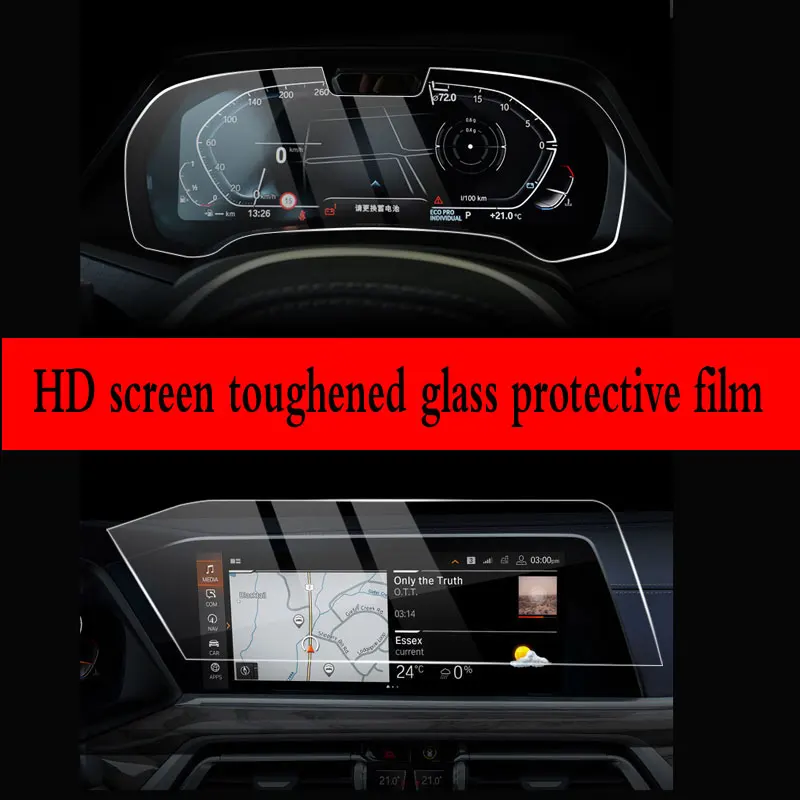 Für BMW X5 X6 X7 G05 G06 G07 2019 2020 Gehärtetem Glas Auto GPS Navigation Screen Protector Film auto zubehör Image