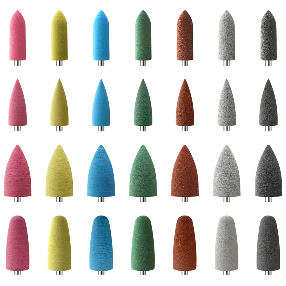 Gummi Nagel Bohrer Fräser Silikon Polieren Puffer Polierer Schleifer Häutchen Elektrische Nagel Dateien Pediküre Maniküre Image