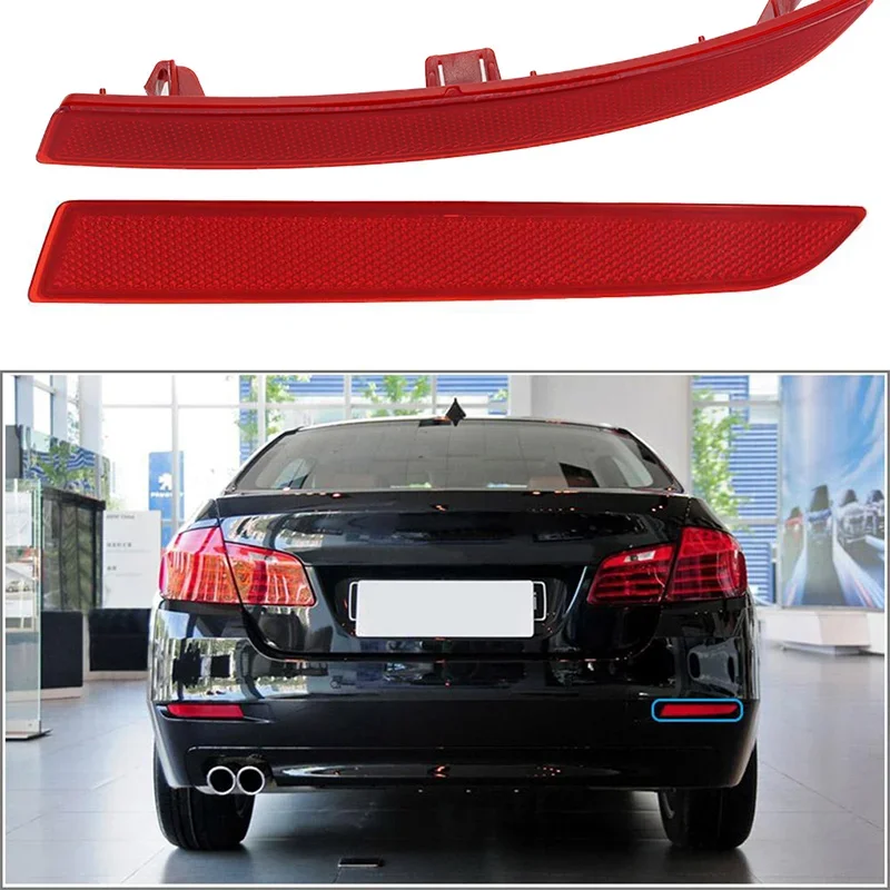 Paar linke und rechte reflektierende Streifen für BMW F10 2015-2017 F18 2010 2013 hintere Stoßstangen reflex streifen Image