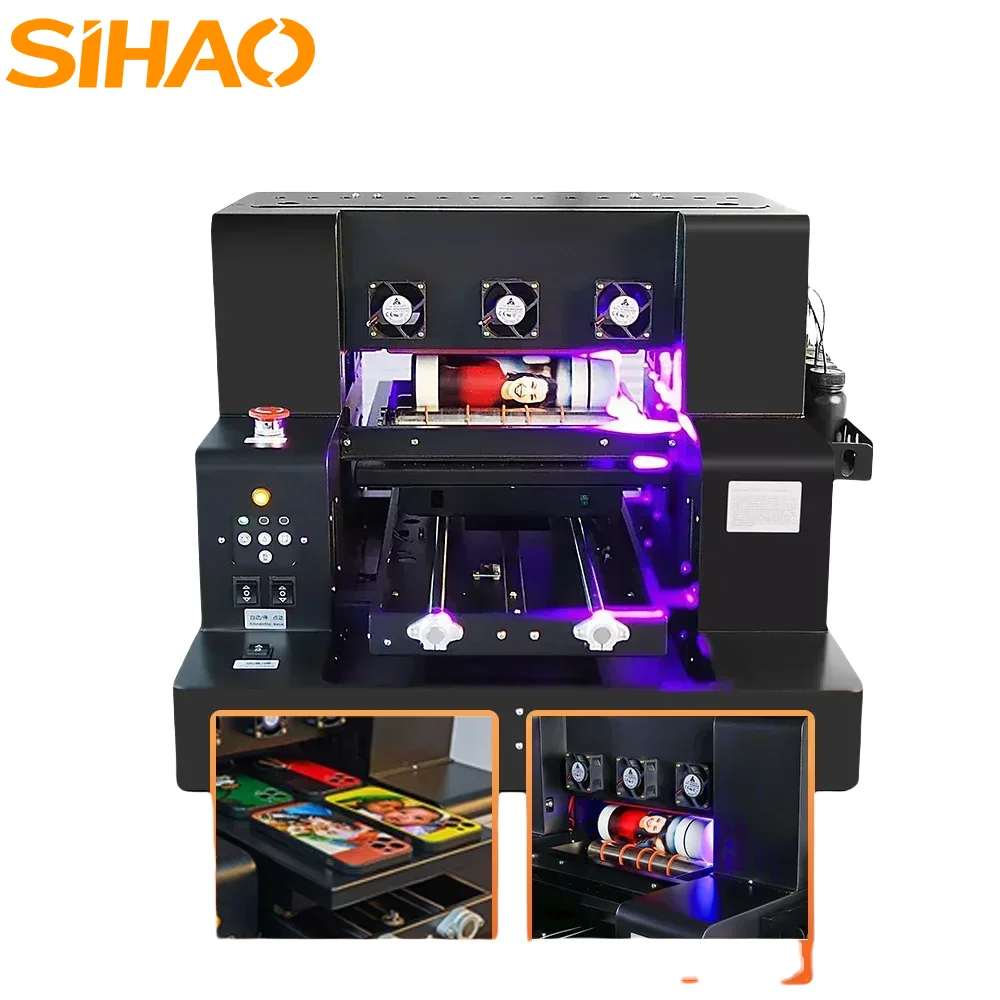 SIHAO DTF Drucker XP600 R330 Drucken A4/A3 UV LED Druck Geschwindigkeit DIY T-Shirts Flaschen/Papier/Telefon Fall Wärme transfer Hüte Schuhe