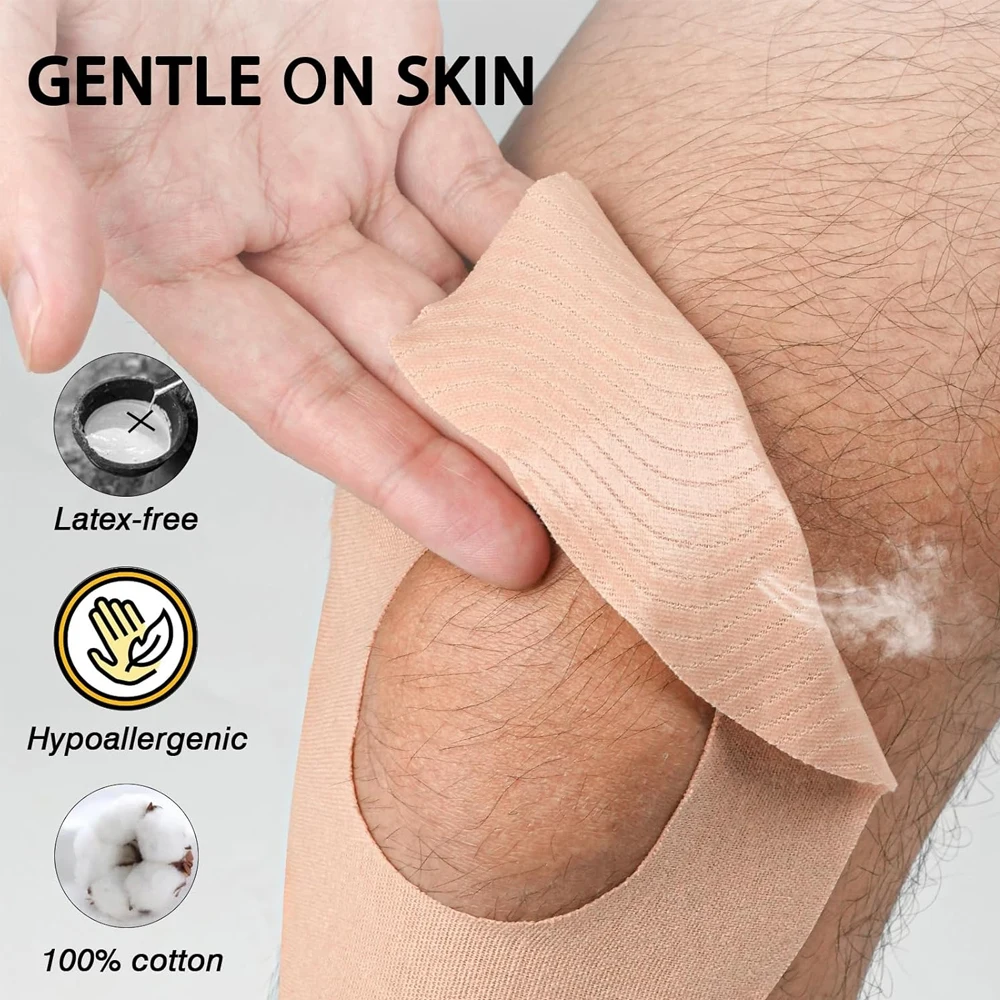 Kinesiologie-Tape zur Schmerzlinderung und -unterstützung im Knie, latexfreies, atmungsaktives Sport-Sport-Tape für die Pflege von Fitness-Stabilität und Sehnen Image