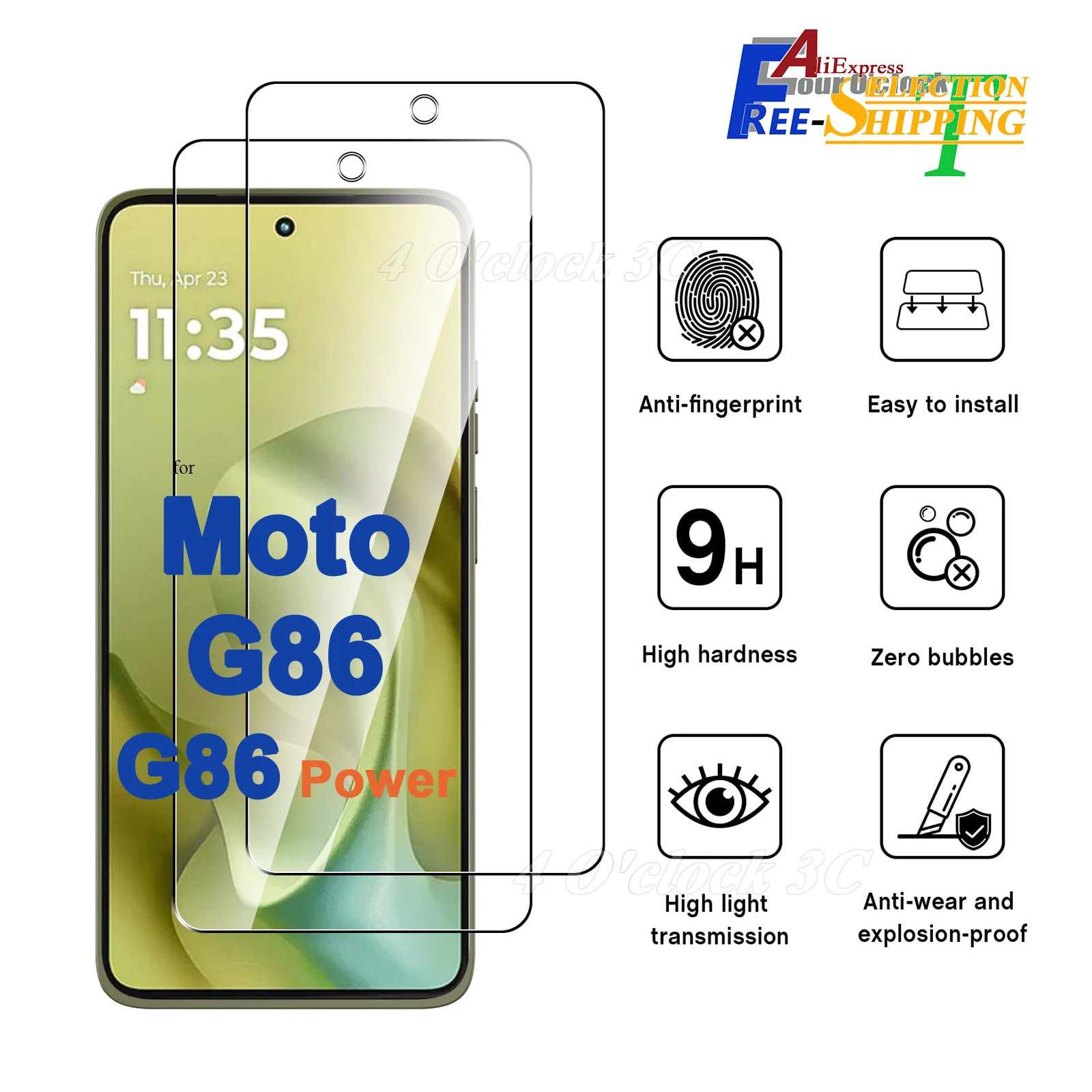 Für Motorola Moto G86 Power 6,67 Zoll Displayschutzfolie Gehärtetes Glas Kristall Glimmer 9H HD Klar Transparent Image