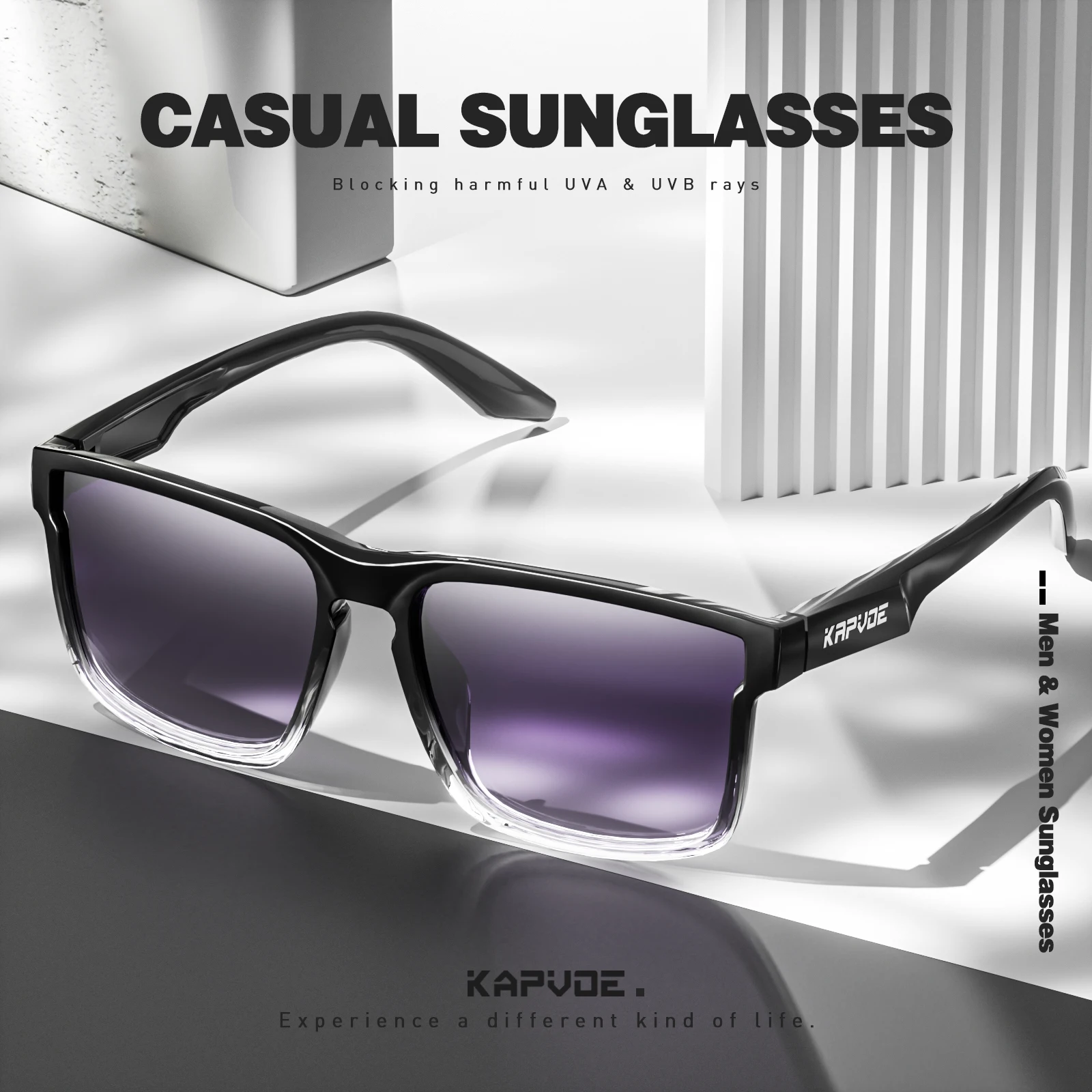 KAPVOE Driving Shades Männliche Sonnenbrille Retro Günstige Luxus Frauen UV400 Strand Sonnenbrille Polarisierte Sonnenbrille Männer Frauen Sonnenbrille Image