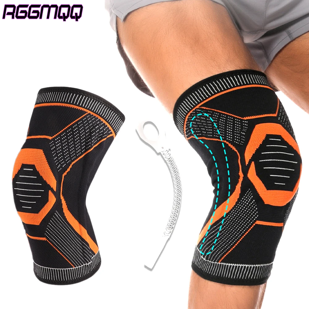 1 Stück Kniebandage mit Patella-Gel-Pad und Seitenstabilisatoren für Männer und Frauen, Knie-Kompressionsmanschette für jeden Sport, Meniskusriss, Sport Image