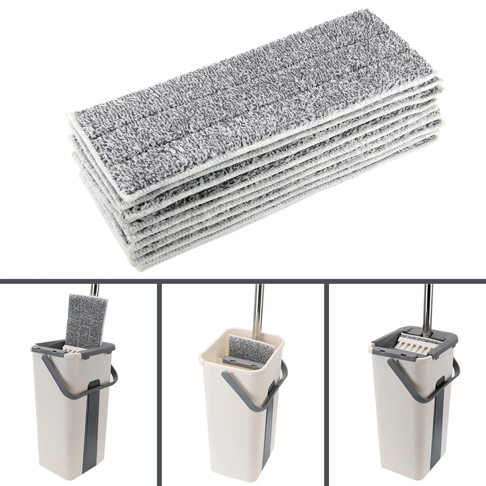 4 Stück/6 Stück Mopp-Zubehör, Heimreinigung, Mopp-Ersatzpad, Ersatz-Mikrofaser-Pads, waschbares Sprüh-Mopp-Pad Image