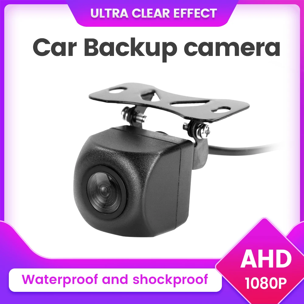 1080P 720P AHD/CVBS Schwarz Auto Rückansicht Kamera Weitwinkel Wasserdichte Nachtsicht Universal Reverse Einparkhilfe 6m Kabel Image