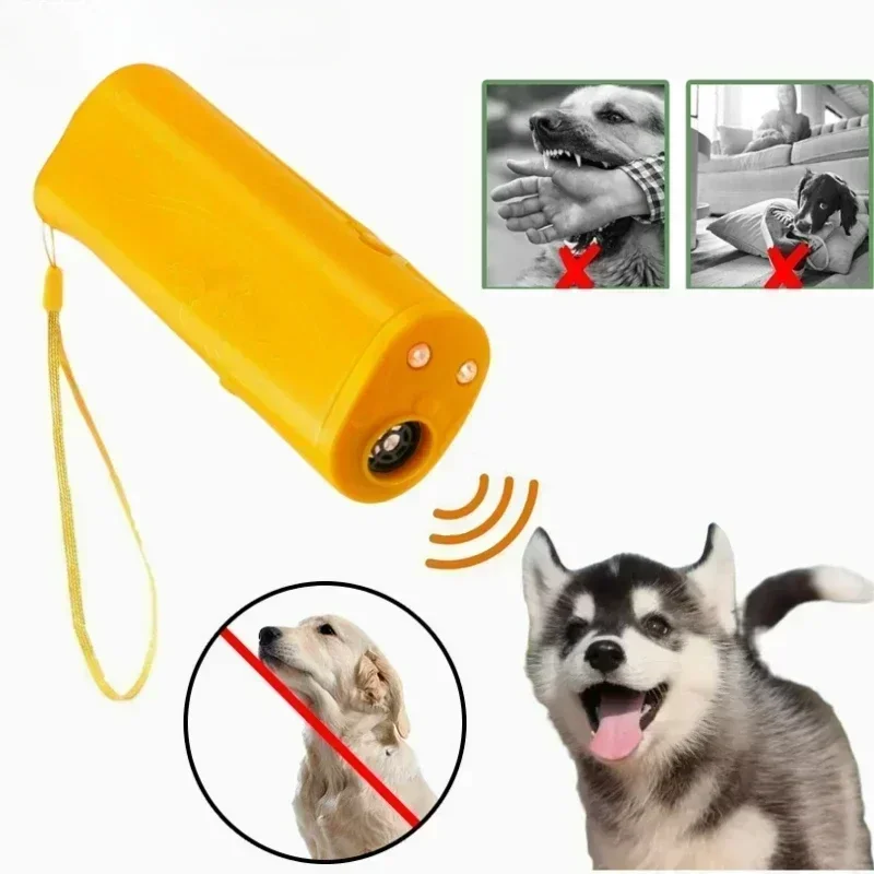 Bark Trainingsgerät Haustier Hund Repeller Trainer LED Ultraschall 3-in-1 Anti Barking Ultraschall ohne Batterie Image