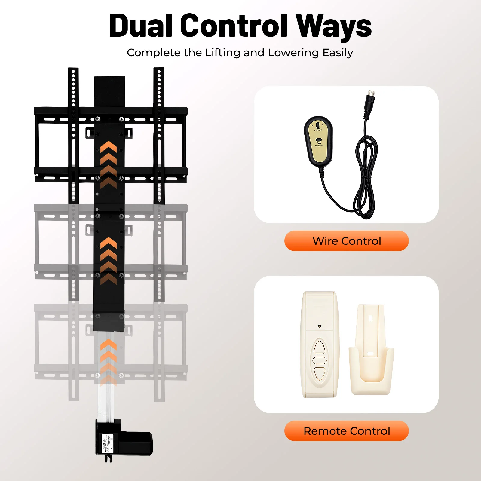 700 mm motorisierter TV-Lift, höhenverstellbarer TV-Ständer, automatische Lift-TV-Halterung, verwendet auf den meisten 26–57 Zoll LCD-LED-Oled-Plasma-Fernsehern