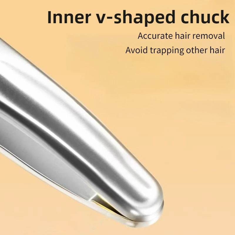 Premium-Pinzette mit rundem Kopf für Augenbrauen und Gesichtshaarentfernung, nahtlose Clips, kurzes Haar, Präzisions-Bartclip Image