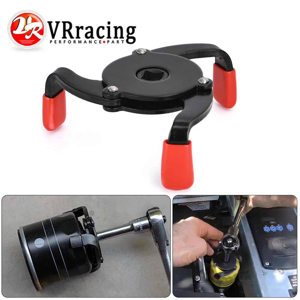 Hochwertiges Universal-3-Backen-3/8-Zoll-Auto-einstellbares Ölfilter-Entferner-Schraubenschlüssel-Werkzeug 60 mm bis 95 mm 2,4 Zoll bis 3,7 Zoll Autozubehör Image