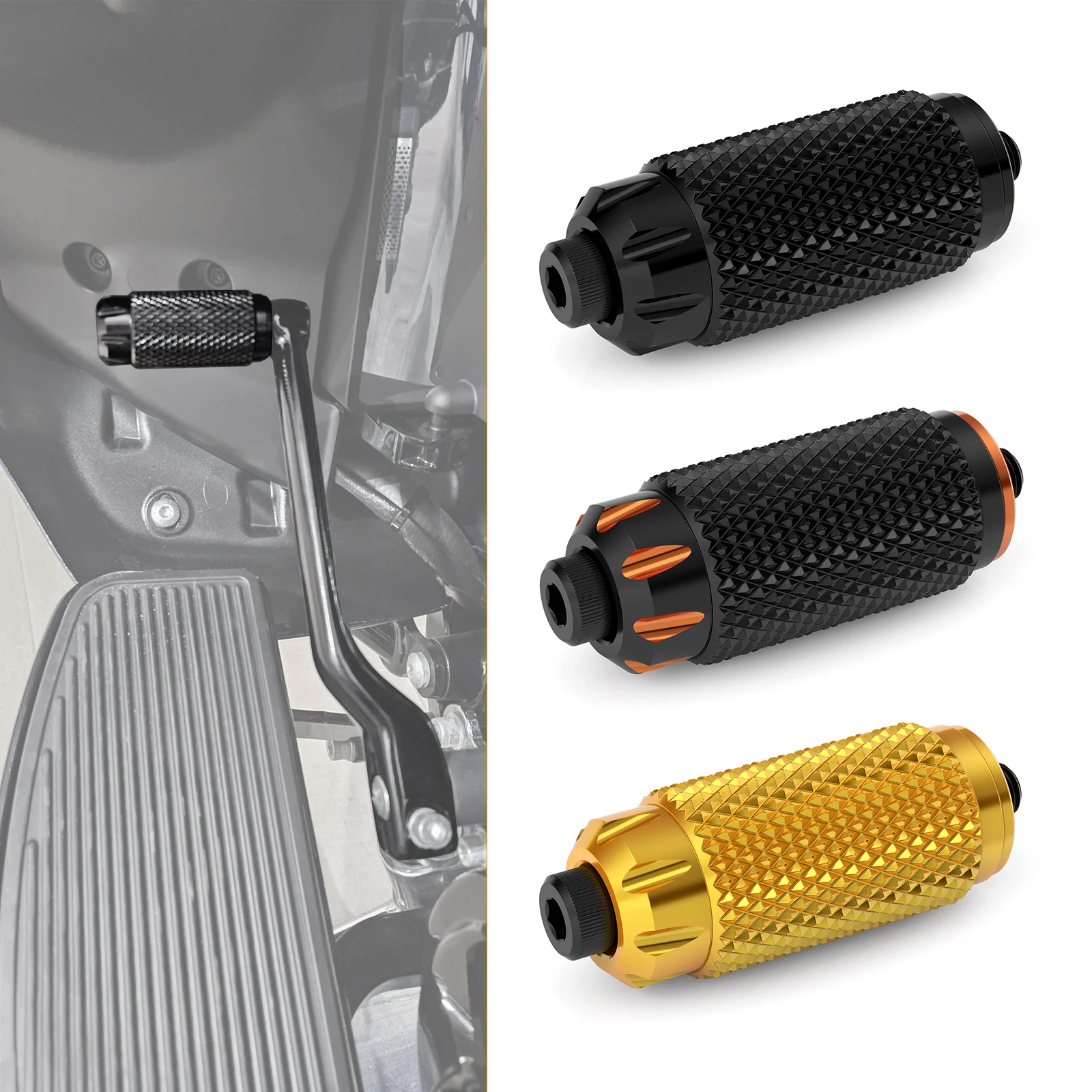 NICECNC Schalthebelspitze Zehenraste für Harley Iron 883 XL883N 09–22 Low Rider S/ST FXLRS Street Bob FXBBS Fat Bob FXFBS 114