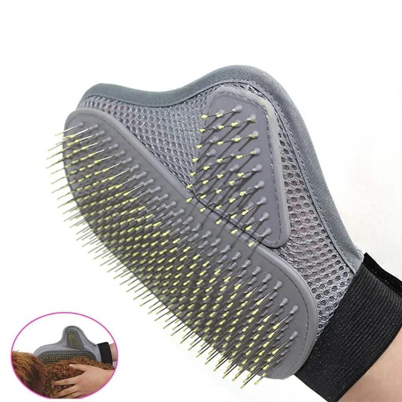 Hundesalon Handschuh Haar Entfernung Pinsel Katze Hund Pelz Haar Enthaarung Sanfte Effiziente Hund Kämme Haustier Baden Massage Produkte Image