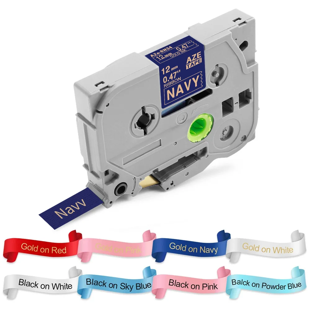 Fimax 1 Stück 231 Satinband-Etikett, 12 mm, kompatibel für Brother TZe-R231 TZe-RE34 TZE-RE31 TZE-RG34 Geschenk-P-Touch-Etikettendrucker Image