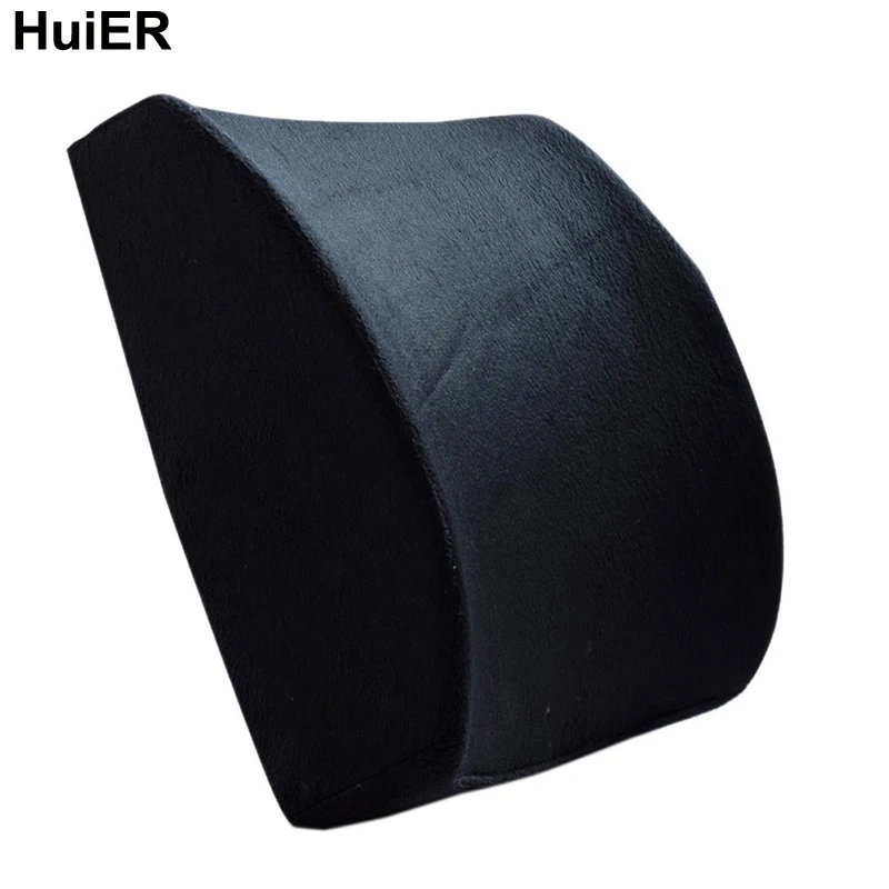 HuiER Memory Foam Lenden Zurück Unterstützung Kissen Massage Taille Auto Sitzkissen für Office Home Auto Auto Sitz Stuhl Auto-deckt Image