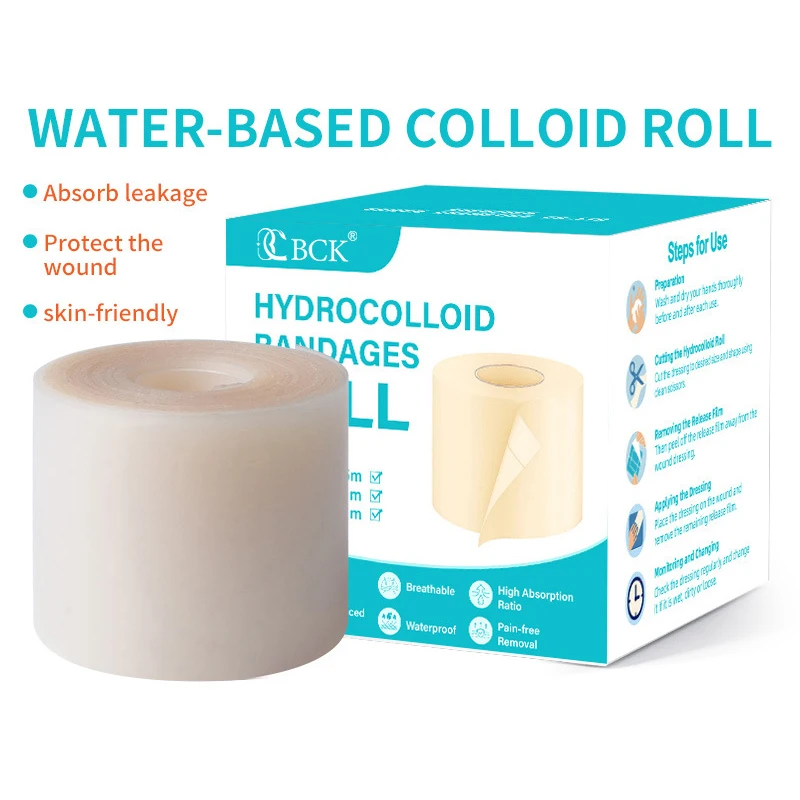 1 Rolle Hydrokolloid-Pflaster-Dressings für eine effektive Wundversorgung. Extra dünnes, weiches, wasserdichtes, selbstklebendes Narbenabdeckungsband Image