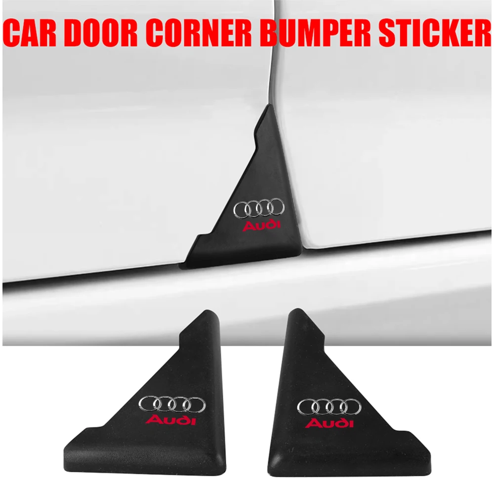 2pcs Car Door Corner Cover Protection Sticker for Audi A4 C6 C5 C7 4F A1 A7 A8 Q2 Q3 Q5 Q7 TT B5 B6 B7 B8 B9 A3 8P 8V 8L A5 A6 Image