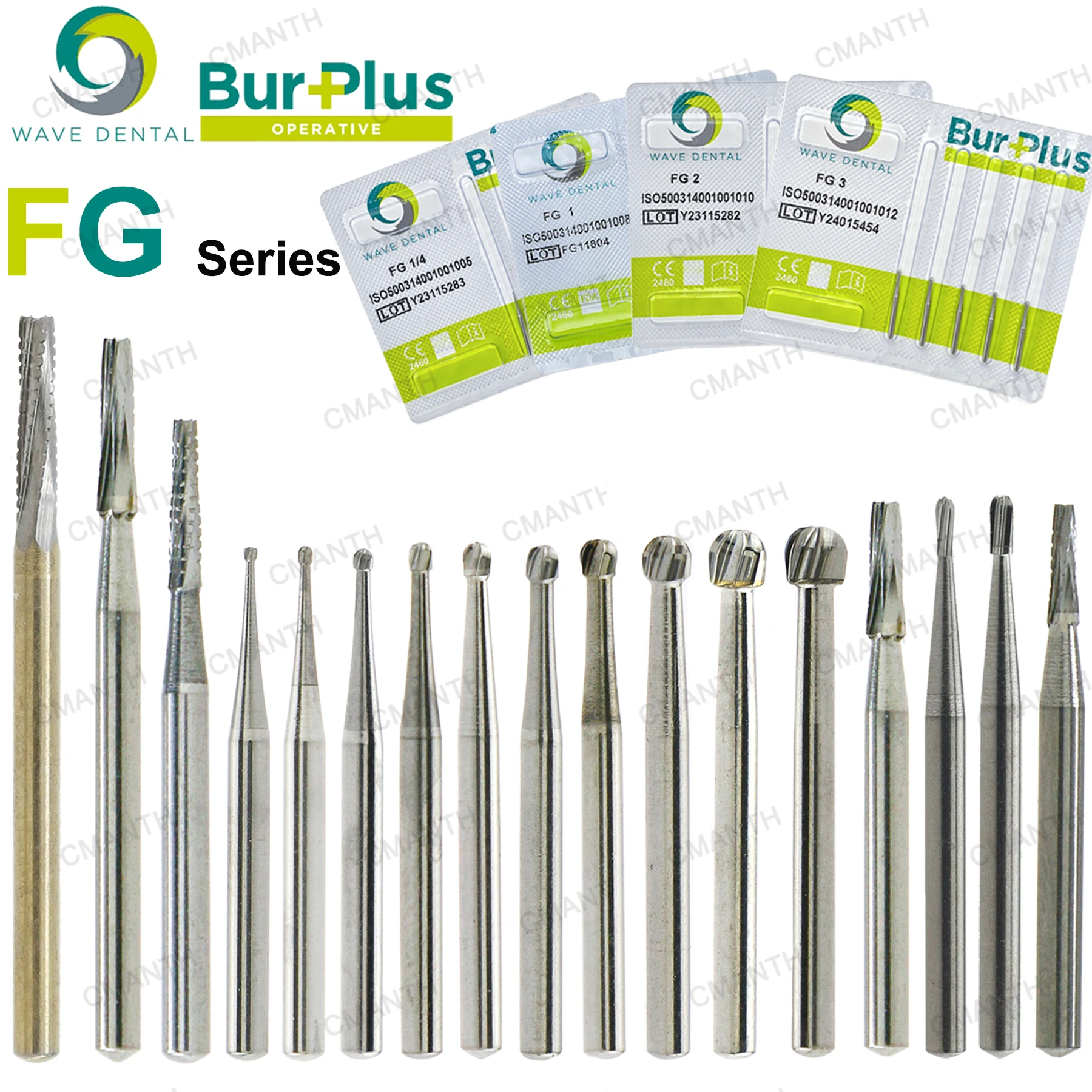WAVE Dental Burs Wolframkarbid Bohrer Zahnmedizin Erdbeeren FG Dia.1.6mm Für High Speed Handstück 5 Teile/paket Zahnarzt Zubehör Image