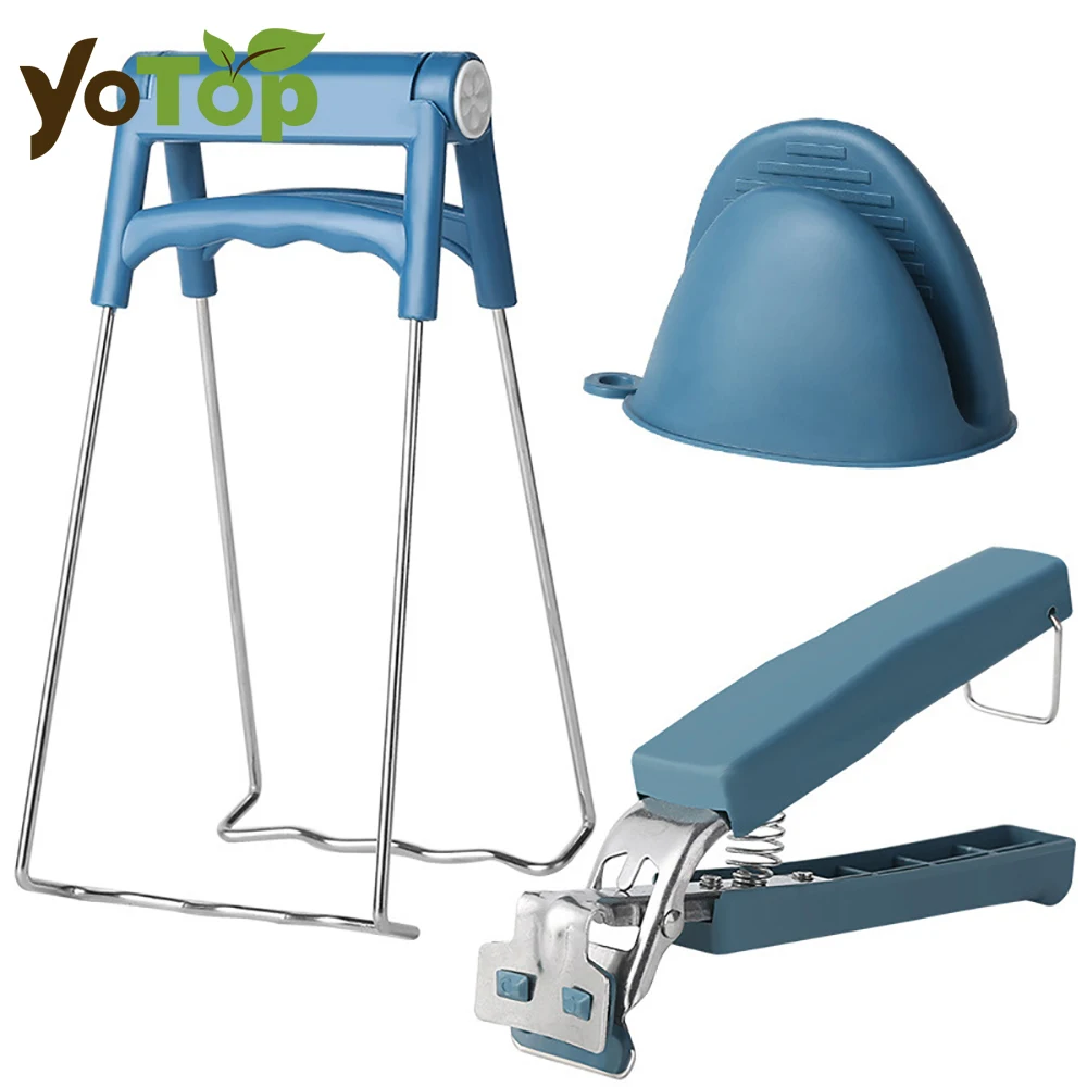 Anti-verbrühungen Clip Disc Lifter Dampfer Klemme Silikon Handschuhe Mikrowelle Tablett Nicht-Slip Pan Greifer Küche Zubehör Image