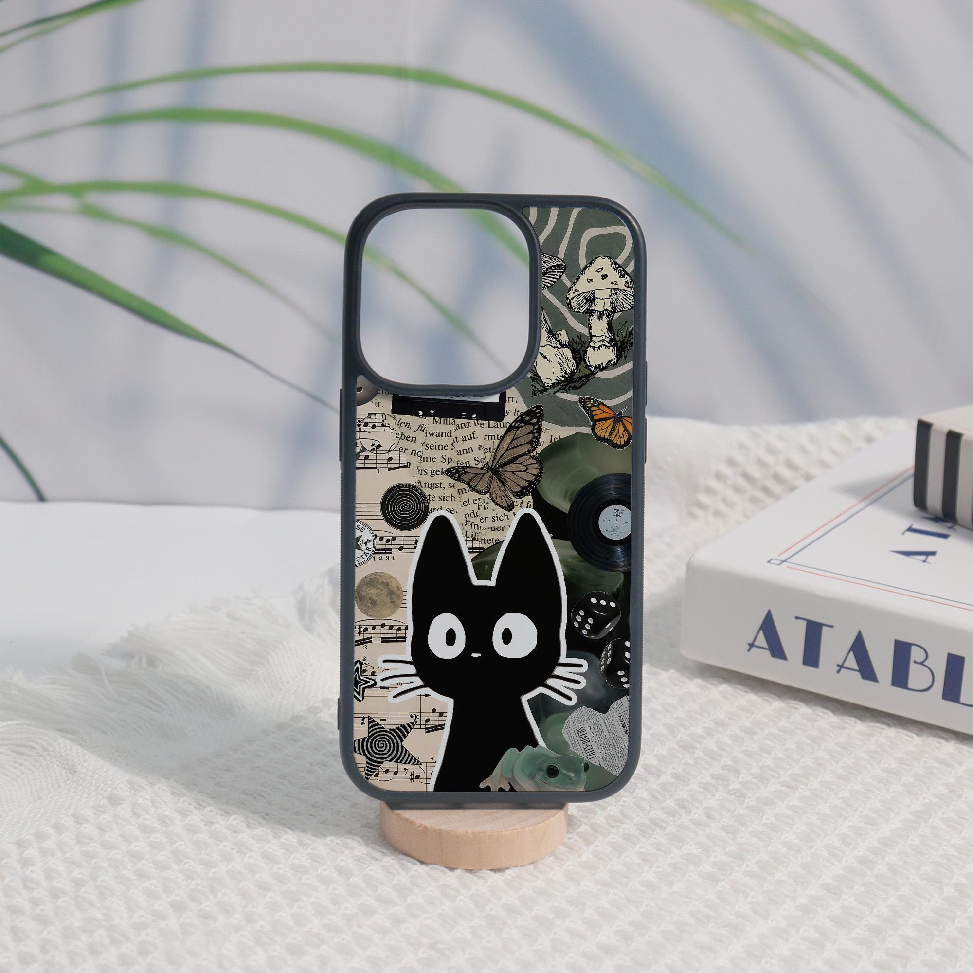 Custodia per iPhone 17 con gatto nero, custodia morbida per iPhone 17 16 15 14 13 12 11 Pro Max, custodia per iPhone 16 15 14 13, custodia per iPhone