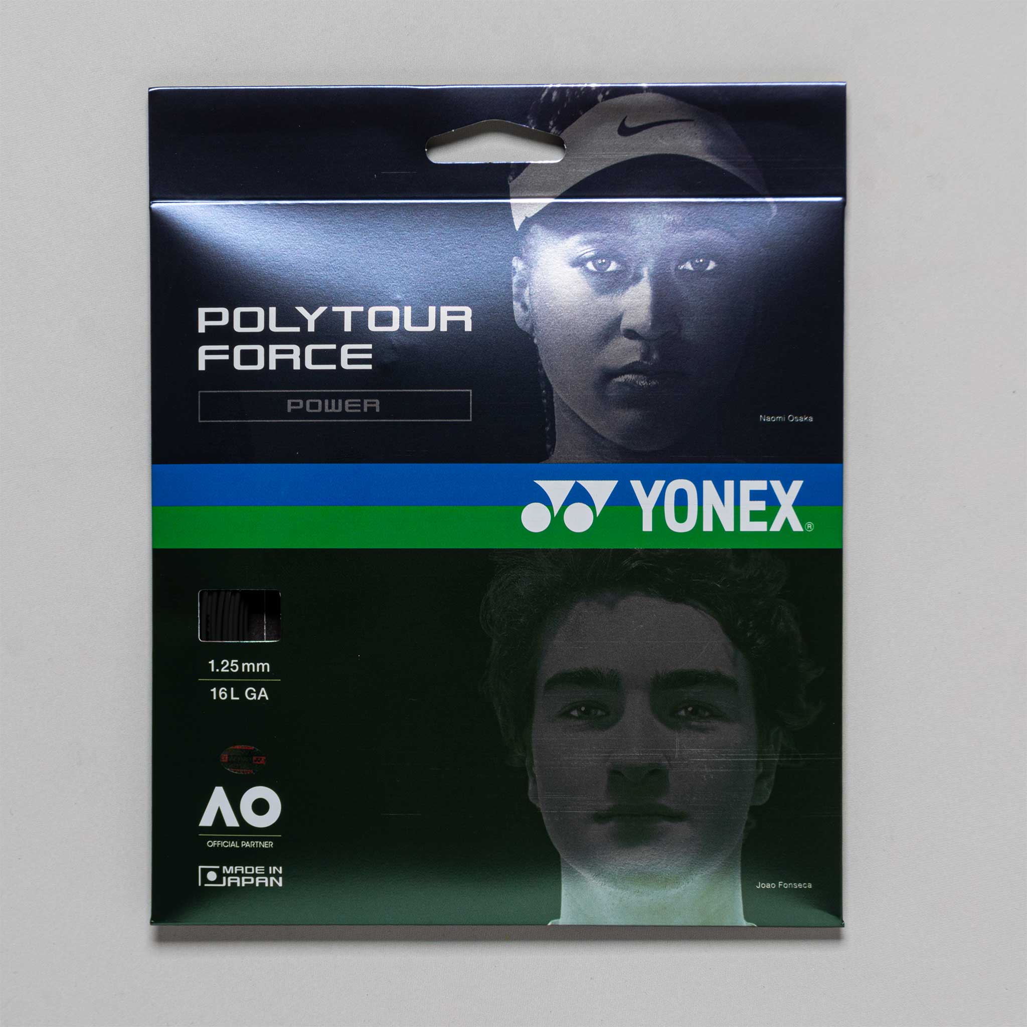 Yonex POLYTOUR Force 125 16L Tennis String Packages Black